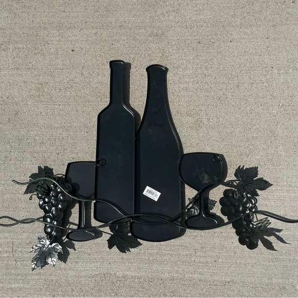 Decorative Wine Bottle and Glass Wall Art - Picture 3 of 3